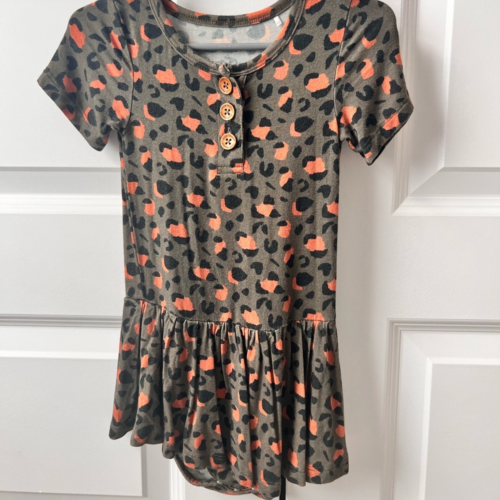Posh Peanut Cheetah Onesie Dress